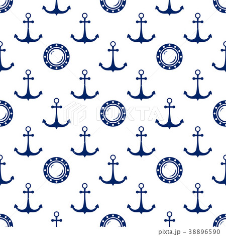 Seamless Maritime Pattern 38896590