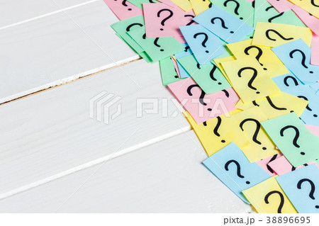 Just a lot of question marks on colored papers Just a lot of question marks on colored papers 38896695