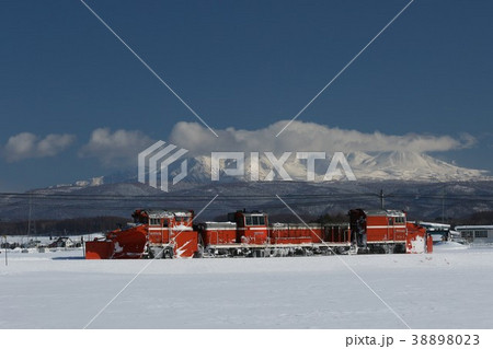 大雪山とラッセル車 大雪山とラッセル車 38898023