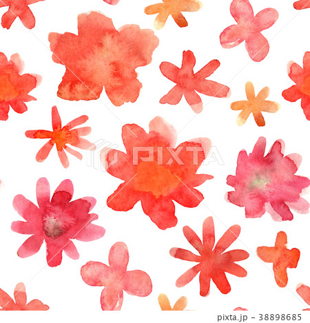 Seamless floral pattern with isolated colorful Seamless floral pattern with isolated colorful 38898685