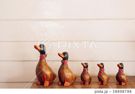 vintage carved wood duck model home decoration 38898798
