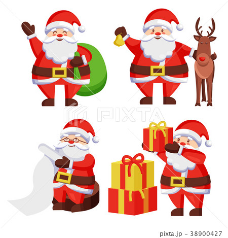 Santa Claus with Presents Icon Vector Illustration Santa Claus with Presents Icon Vector Illustration 38900427