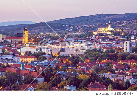 Nitra city, Slovakia, evening scene, retro filter Nitra city, Slovakia, evening scene, retro filter 38900747