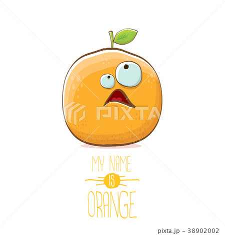 vector funny cartoon cute orange character 38902002