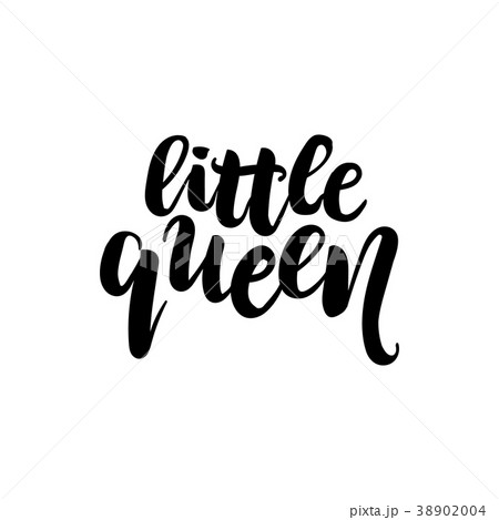 Vector illustration of little Queen text for girls Vector illustration of little Queen text for girls 38902004