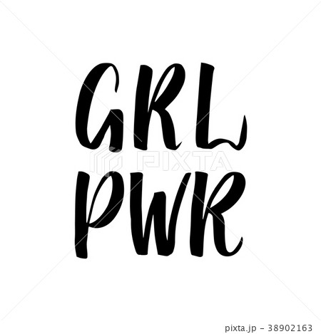 Girl power hand lettering sign. Hand drawn 38902163