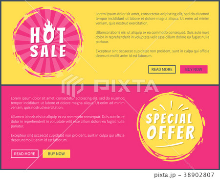 Hot Sale Special Offer Card Vector Illustration 38902807