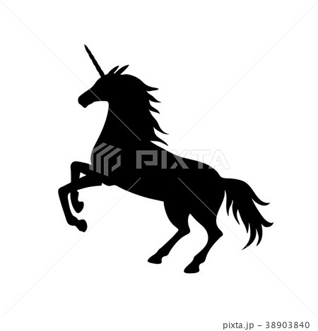 Vector Illustration Of Unicorn Silhouetteのイラスト素材