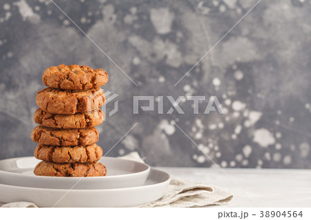Stack of healthy aquafaba vegan cookies Stack of healthy aquafaba vegan cookies 38904564