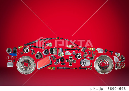 Passenger car assembled from new spare auto parts Passenger car assembled from new spare auto parts 38904648