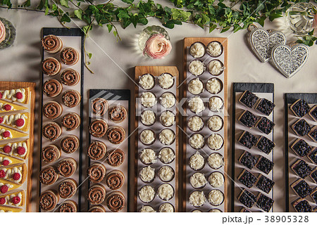 different types of sweet dessert on board, patisse different types of sweet dessert on board, patisse 38905328