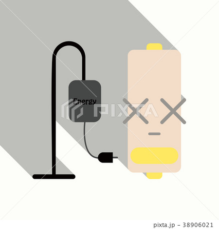 Discharged and fully charged battery smartphone - Discharged and fully charged battery smartphone - 38906021