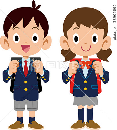 入学式の男の子と女の子 38906699