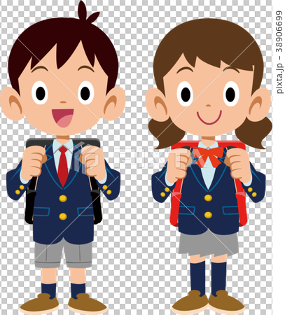 入学式の男の子と女の子 38906699