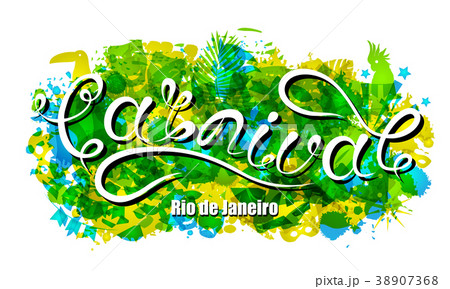 Carnival Lettering for Rio de Janeiro, Background 38907368