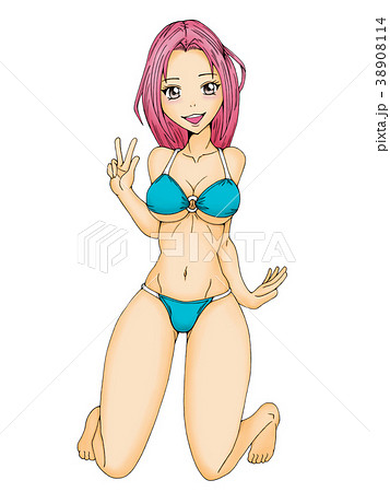 水着の女の子のイラスト素材 [38908114] - PIXTA