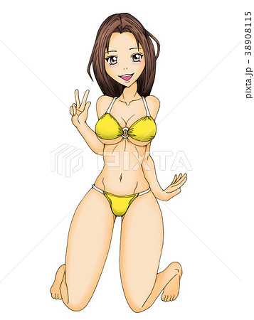 水着の女の子のイラスト素材 [38908115] - PIXTA