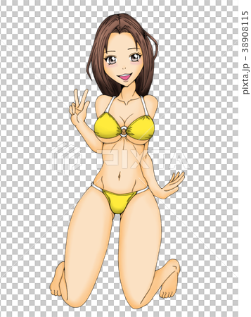 水着の女の子のイラスト素材 [38908115] - PIXTA