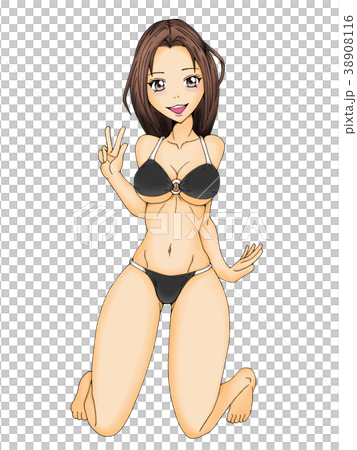水着の女の子のイラスト素材 [38908116] - PIXTA