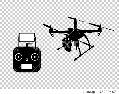 Drone 4 Propeller Radio Controlled Stock Illustration