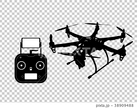 Drone 6 Propeller Radio Controlled Stock Illustration 3094