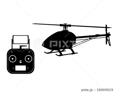 ラジコンヘリ プロポ シングルローター ヘリコプターのイラスト素材