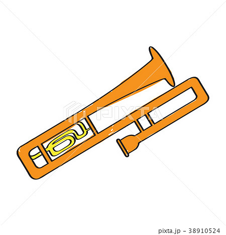 Isolated trombone icon. Musical instrument 38910524