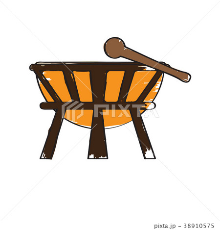 Isolated drum icon. Musical instrument 38910575