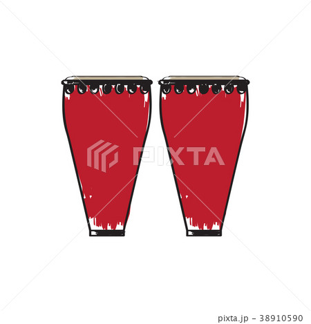 Pair of conga drums. Musical instrument Pair of conga drums. Musical instrument 38910590