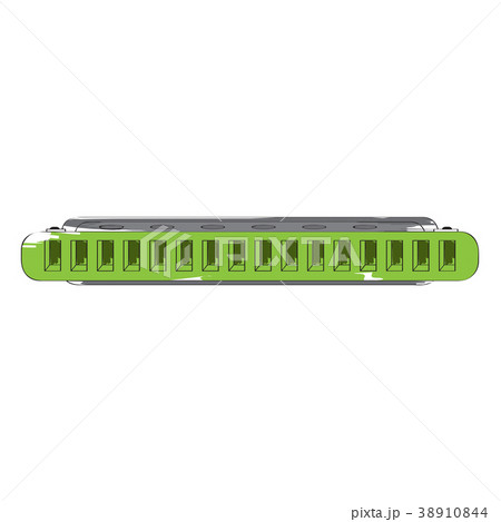 Isolated harmonica icon. Musical instrument 38910844
