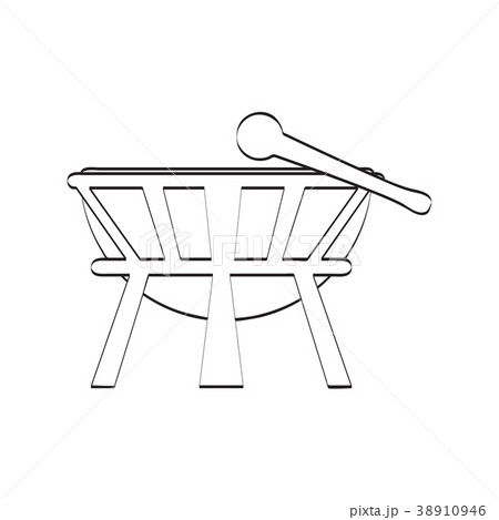 Isolated drum icon. Musical instrument 38910946