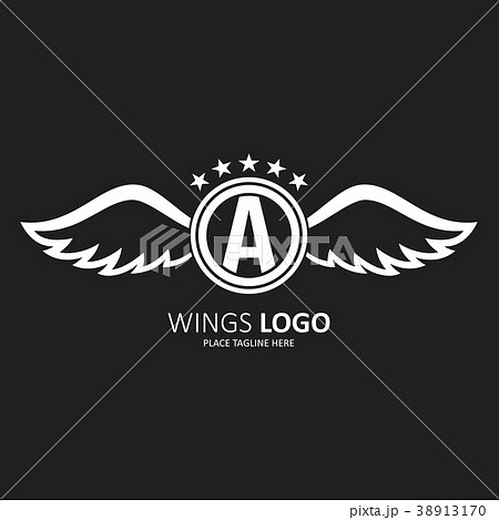 Initial letter A with wings icon design 38913170