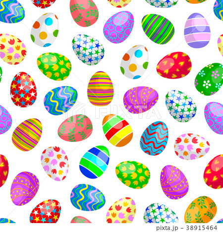Colorful Easter eggs seamless pattern. Colorful Easter eggs seamless pattern. 38915464