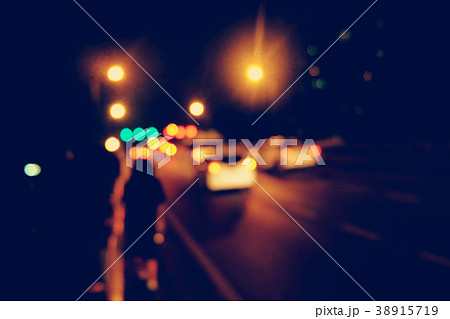 Abstract Car traffic at night. Motion blurred. Abstract Car traffic at night. Motion blurred. 38915719