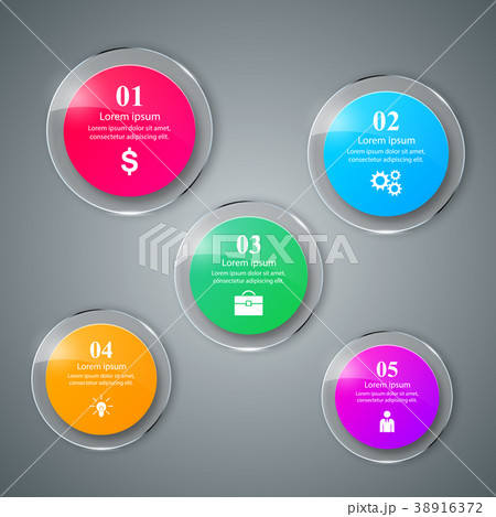 Abstract glass 3D digital illustration Infographic Abstract glass 3D digital illustration Infographic 38916372