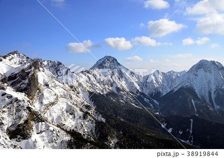冬の八ヶ岳：赤岩の頭からの景色 38919844
