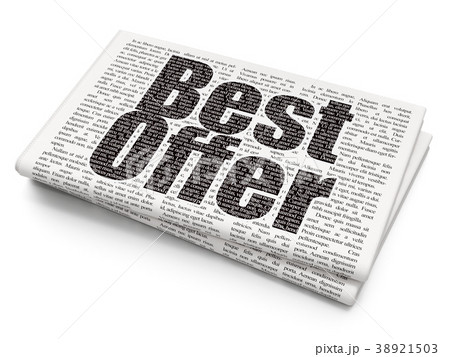 Finance concept: Best Offer on Newspaper Finance concept: Best Offer on Newspaper 38921503