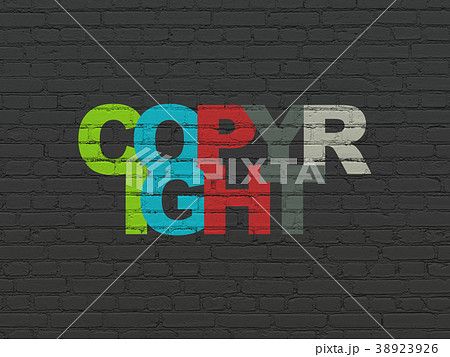 Law concept: Copyright on wall background 38923926