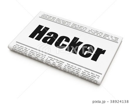 Security concept: newspaper headline Hacker Security concept: newspaper headline Hacker 38924138