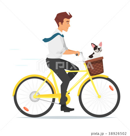 Businessman riding on the bike 38926502
