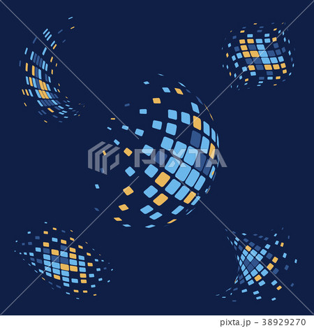 Abstract colored 3d shapes 38929270