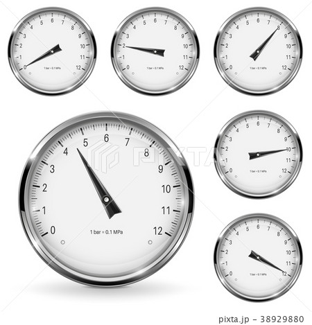 Manometer. Round gauges with metal frame Manometer. Round gauges with metal frame 38929880