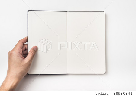 Top view of notebook isolated on white background Top view of notebook isolated on white background 38930341