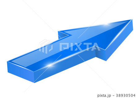 Blue shiny arrow. Forwards. Vector 3d illustration 38930504