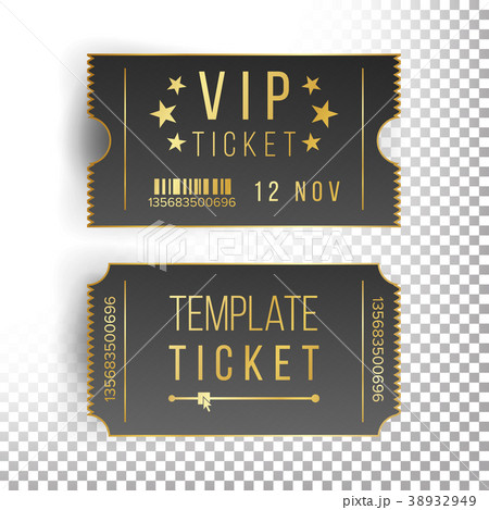 Ticket Template Set Vector. Invitation Coupon 38932949