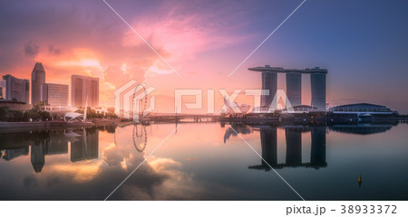 Business district and Marina bay in Singapore 38933372