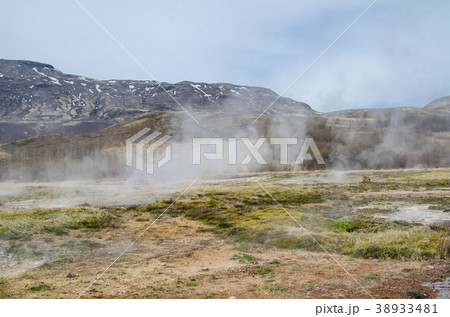 アイスランド ゲイシールの間欠泉 アイスランド ゲイシールの間欠泉 38933481