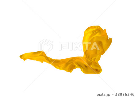 Smooth elegant transparent yellow cloth separated Smooth elegant transparent yellow cloth separated 38936246