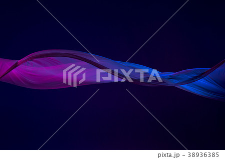 Smooth elegant transparent blue cloth separated on 38936385