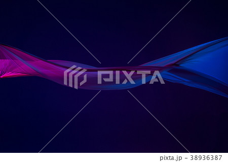 Smooth elegant transparent blue cloth separated on 38936387